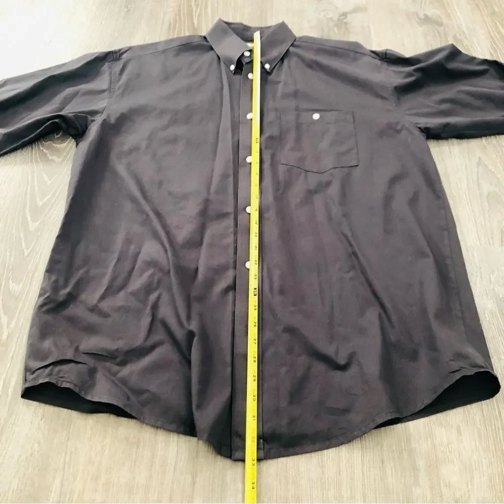 Wrangler 20x Long Sleeve Western Button Up Long Sleeve Shirt Gray Mens Large - Picture 10 of 11